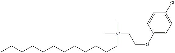 N-[2-(p-Chlorophenoxy)ethyl]-N,N-dimethyl-1-dodecanaminium 结构式