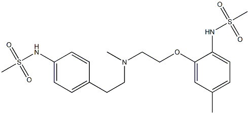 N-[4-[2-[N-Methyl-2-(5-methyl-2-methylsulfonylaminophenoxy)ethylamino]ethyl]phenyl]methanesulfonamide 结构式