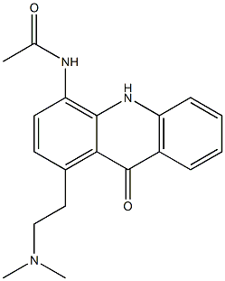 4-Acetylamino-1-(2-dimethylaminoethyl)acridin-9(10H)-one 结构式
