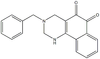 3-Benzyl-1,2,3,4-tetrahydrobenzo[h]quinazoline-5,6-dione 结构式