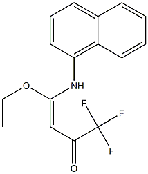 1,1,1-Trifluoro-4-(1-naphthalenylamino)-4-ethoxy-3-buten-2-one 结构式