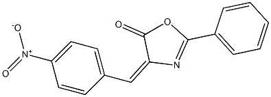 2-Phenyl-4-(p-nitrobenzylidene)-2-oxazoline-5-one 结构式