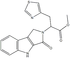 3-(4-Thiazolyl)-2-[(1,2,3,4-tetrahydro-3-oxopyrrolo[3,4-b]indol)-2-yl]propionic acid methyl ester 结构式