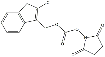 2-Chloro-1H-indene-3-methanol (2,5-dioxo-1-pyrrolidinyloxy)formate 结构式