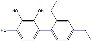 4-(2,4-Diethylphenyl)benzene-1,2,3-triol 结构式