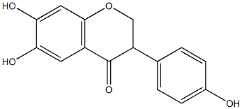 4',6,7-Trihydroxyisoflavanone 结构式