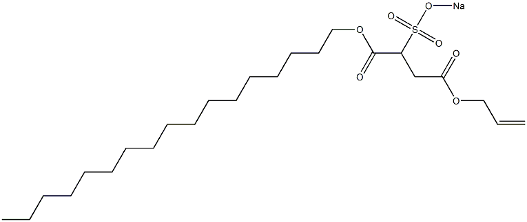 2-(Sodiosulfo)succinic acid 1-heptadecyl 4-(2-propenyl) ester 结构式