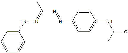 1-Phenyl-5-(p-acetylaminophenyl)-3-methylformazan 结构式