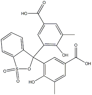 3,3-Bis(3-carboxy-6-hydroxy-5-methylphenyl)-3H-2,1-benzoxathiole 1,1-dioxide 结构式