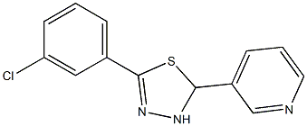 5-(3-Chlorophenyl)-2,3-dihydro-2-(3-pyridinyl)-1,3,4-thiadiazole 结构式