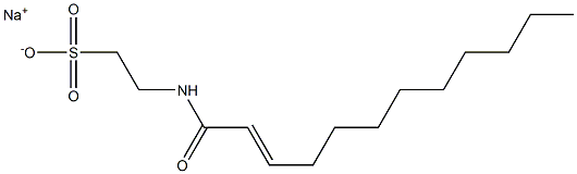 N-(2-Dodecenoyl)taurine sodium salt 结构式