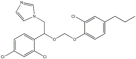 1-[2-(2,4-Dichlorophenyl)-2-[[(2-chloro-4-propylphenoxy)methyl]oxy]ethyl]-1H-imidazole 结构式