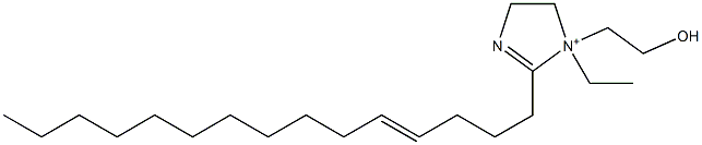 1-Ethyl-1-(2-hydroxyethyl)-2-(4-pentadecenyl)-2-imidazoline-1-ium 结构式