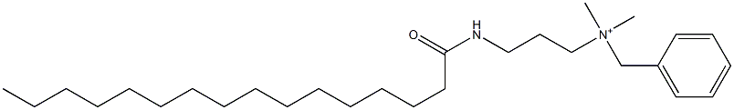 N,N-Dimethyl-N-[3-[(1-oxohexadecyl)amino]propyl]benzenemethanaminium 结构式