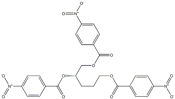 Tris(p-nitrobenzoic acid)[S,(+)]-1,2,5-pentanetriyl ester 结构式