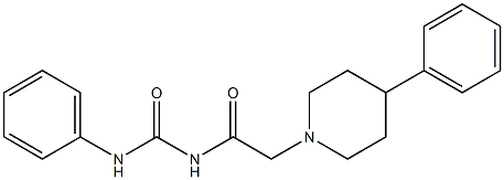 1-Phenyl-3-[(4-phenylpiperidino)acetyl]urea 结构式