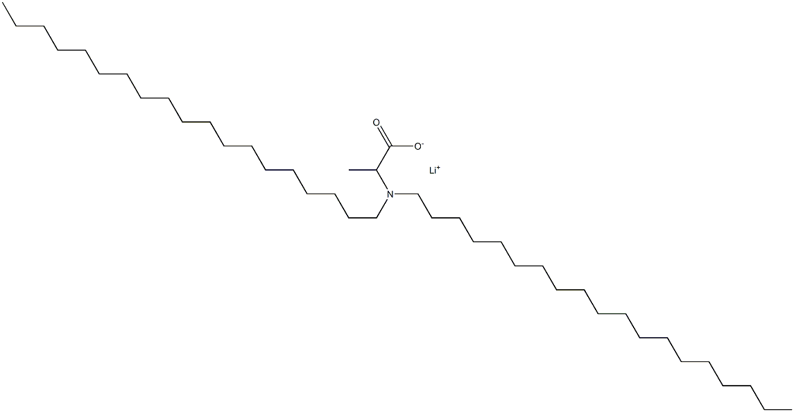 2-(Dinonadecylamino)propanoic acid lithium salt 结构式