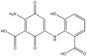 2-[(5-Carboxy-4-amino-3,6-dioxo-1,4-cyclohexadiene)-1-ylamino]-3-hydroxybenzoic acid 结构式