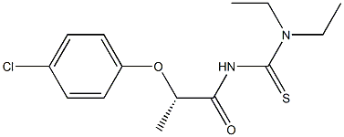 (-)-3-[(S)-2-(p-Chlorophenoxy)propionyl]-1,1-diethylthiourea 结构式