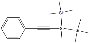 2-(Phenylethynyl)-1,1,1,2,3,3,3-heptamethyltrisilane 结构式