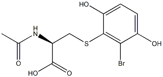 N-Acetyl-S-(6-bromo-2,5-dihydroxyphenyl)-L-cysteine 结构式