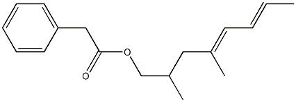 Phenylacetic acid 2,4-dimethyl-4,6-octadienyl ester 结构式
