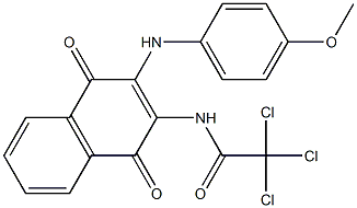 2-(4-Methoxyphenyl)amino-3-(trichloroacetyl)amino-1,4-naphthoquinone 结构式