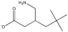 3-(Aminiomethyl)-5,5-dimethylhexanoic acid anion 结构式