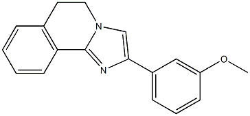 5,6-Dihydro-2-(3-methoxyphenyl)imidazo[2,1-a]isoquinoline 结构式