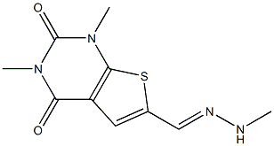 1,3-Dimethyl-6-(2-methylhydrazonomethyl)thieno[2,3-d]pyrimidine-2,4(1H,3H)-dione 结构式