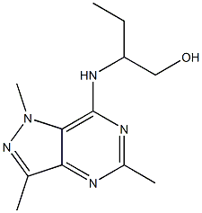 2-[[1,3,5-Trimethyl-1H-pyrazolo[4,3-d]pyrimidin-7-yl]amino]-1-butanol 结构式