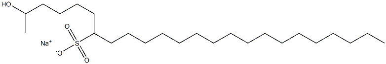 2-Hydroxytetracosane-7-sulfonic acid sodium salt 结构式