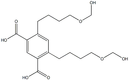 4,6-Bis[4-(hydroxymethoxy)butyl]isophthalic acid 结构式