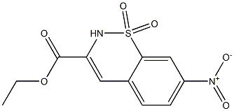 3-(Ethoxycarbonyl)-7-nitro-2H-1,2-benzothiazine 1,1-dioxide 结构式