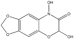 3,4-Dihydro-2,4-dihydroxy-6,7-(methylenebisoxy)-2H-1,4-benzoxazin-3-one 结构式