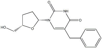 5-Benzyl-2',3'-dideoxyuridine 结构式