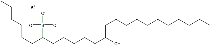 13-Hydroxytetracosane-7-sulfonic acid potassium salt 结构式
