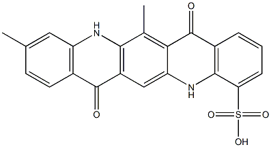 5,7,12,14-Tetrahydro-10,13-dimethyl-7,14-dioxoquino[2,3-b]acridine-4-sulfonic acid 结构式