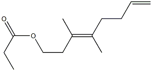 Propionic acid 3,4-dimethyl-3,7-octadienyl ester 结构式