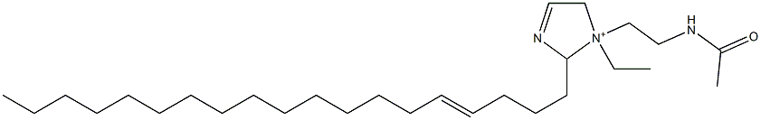 1-[2-(Acetylamino)ethyl]-1-ethyl-2-(4-nonadecenyl)-3-imidazoline-1-ium 结构式