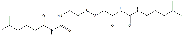 1-(5-Methylhexanoyl)-3-[2-[[(3-isohexylureido)carbonylmethyl]dithio]ethyl]urea 结构式