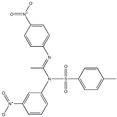 N1-(m-Nitrophenyl)-N1-tosyl-N2-(p-nitrophenyl)acetamidine 结构式