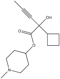 2-Cyclobutyl-2-hydroxy-3-pentynoic acid 1-methyl-4-piperidyl ester 结构式