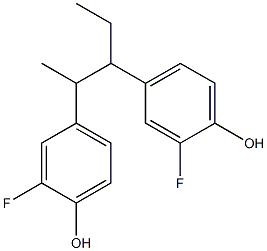 4,4'-[(1R,2S)-1-Ethyl-2-methylethylene]bis(2-fluorophenol) 结构式