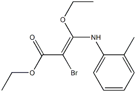 3-Ethoxy-3-(2-methylanilino)-2-bromoacrylic acid ethyl ester 结构式