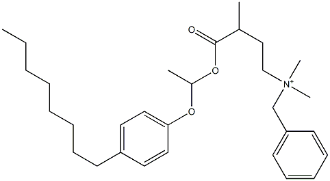 N,N-Dimethyl-N-benzyl-N-[3-[[1-(4-octylphenyloxy)ethyl]oxycarbonyl]butyl]aminium 结构式