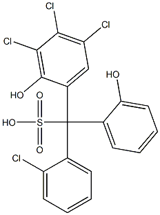 (2-Chlorophenyl)(3,4,5-trichloro-2-hydroxyphenyl)(2-hydroxyphenyl)methanesulfonic acid 结构式