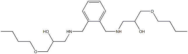 N,N'-Bis(3-butoxy-2-hydroxypropyl)xylylenediamine 结构式