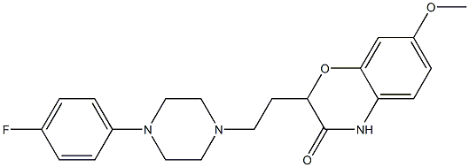 2-[2-[4-(4-Fluorophenyl)piperazin-1-yl]ethyl]-7-methoxy-2H-1,4-benzoxazin-3(4H)-one 结构式