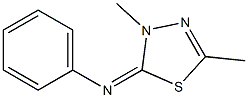 3,5-Dimethyl-N-phenyl-1,3,4-thiadiazol-2(3H)-imine 结构式